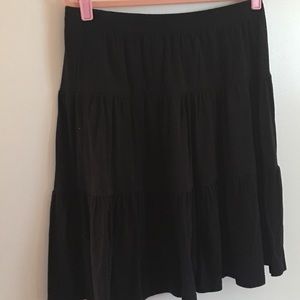 Context Black knit peasant skirt Large